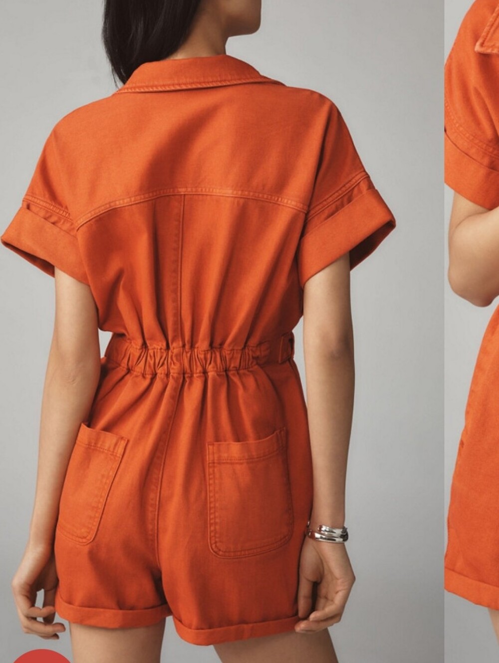 Anthropologie Pilcro Cuffed Utility Romper NWT - Picture 2 of 2